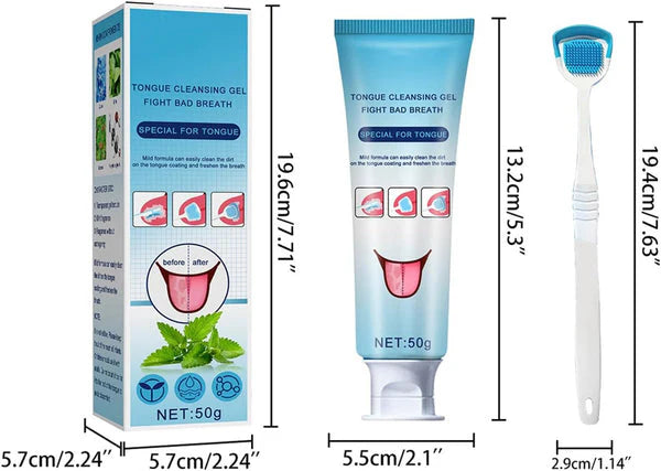 Gel i četkica za čišćenje jezika OralFresh