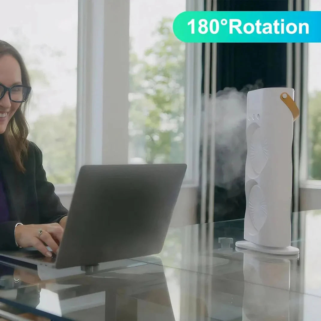 AeroBreeze Dual Mist – Dvostruki Ventilator i Ovlaživač sa LED Rasvjetom