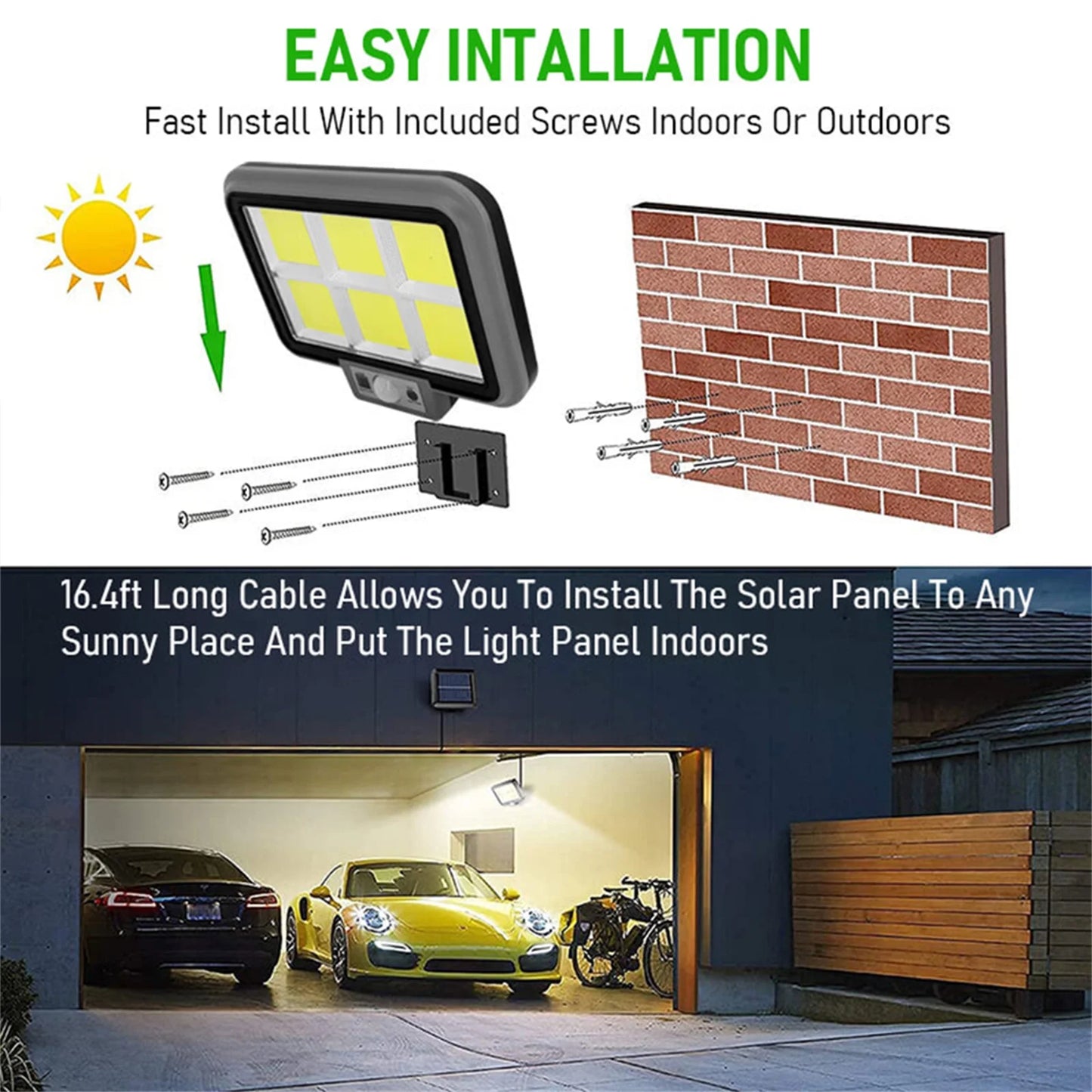 Solarni LED reflektor 💡 294 COB, daljinski i senzor pokreta