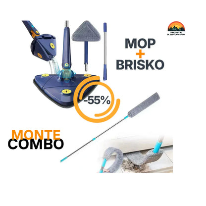 Savitljivi Brisko i Trouglasti mop Monte Combo