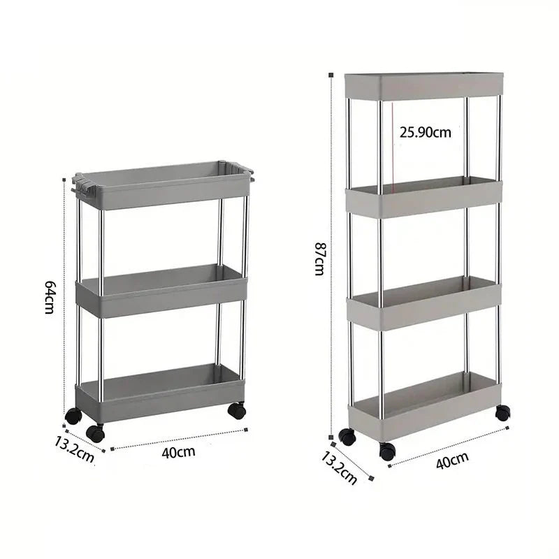 Police sa točkićima za uži prostor