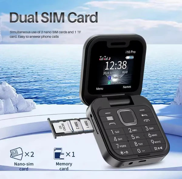 Mini telefon na preklapanje 16pro – Novogodišnja ponuda