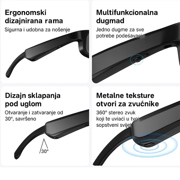 Pametne Bluetooth naočare sa zvučnikom i mikrofonom - preko 50% snižena cijena